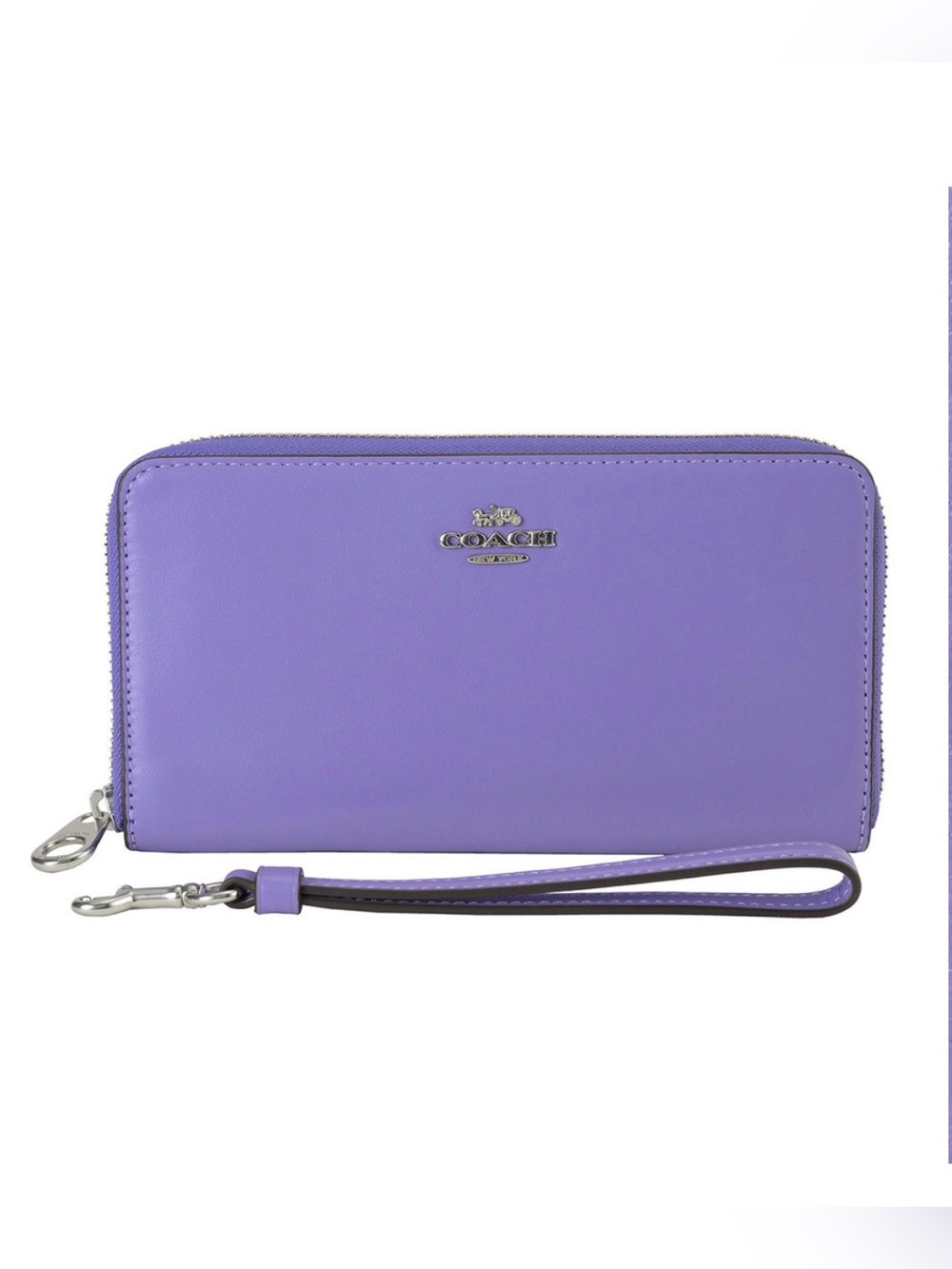Coach | Long Zip Around Leather Wallet w/Wrist Strap